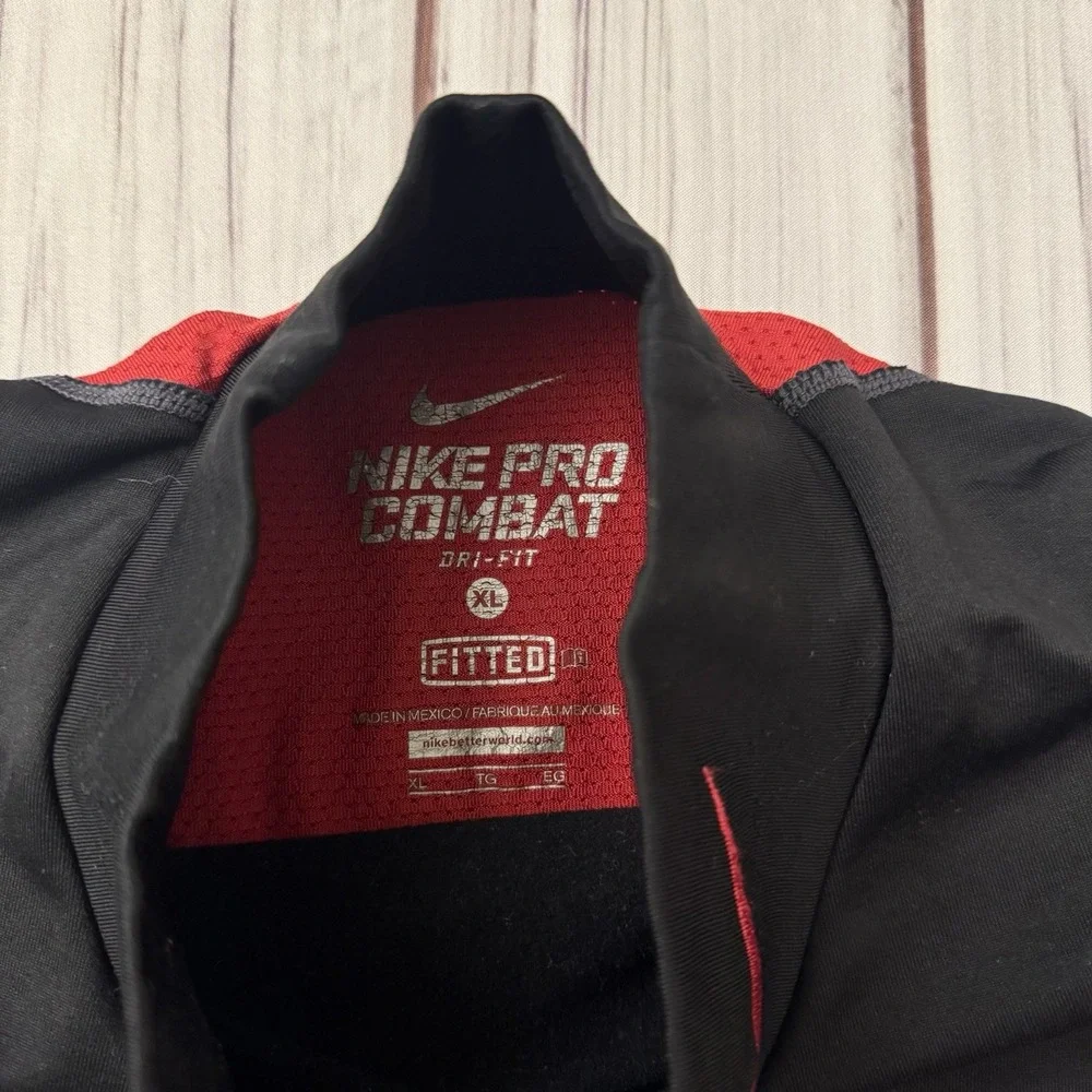 NIKE PRO COMBAT MENS SHIRT COMPRESSION JERSEY LONGSLEEVE SPORT GYM SIZE ADULT XL